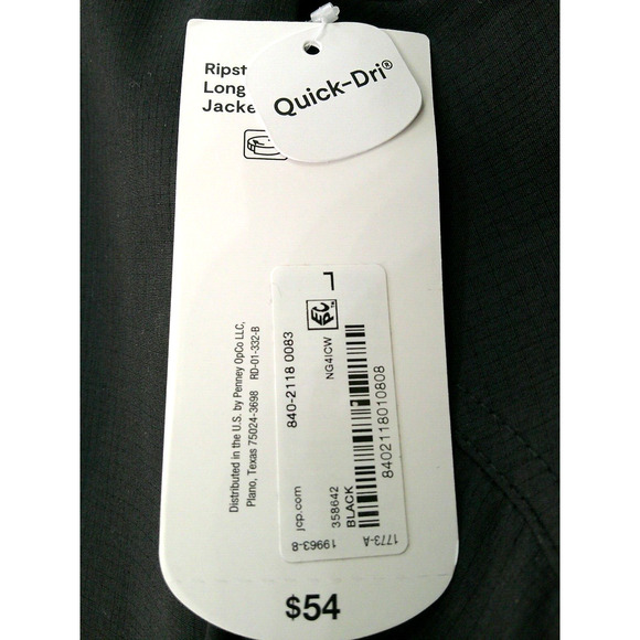 Xersion Black Hooded Cropped QuickDry Jacket/Windbreaker Womens-Large NWT-RTL$54 - Picture 7 of 9